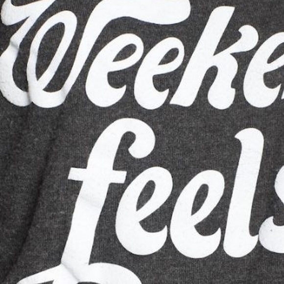 $76 CHASER NEW NWT Gray WEEKEND FEELS Sweatshirt S - Picture 6 of 6